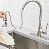 Heable 2 Function Kitchen Tap Spray Head Brushed Nickel G1/2 2 Settings view 3