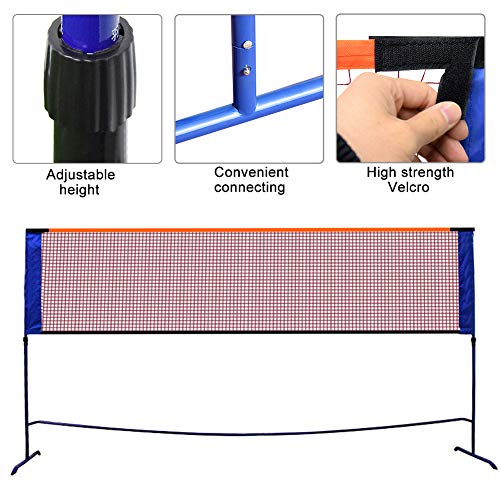 image for MOPHOTO Badminton Net Set 17 FT Pickleball Tennis Net Set, Net for Ten