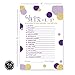 Purple and Gold Baby Shower Games - Word Scramble Game for Girls or Boys - Fun Gender Reveal Activity with Prizes - Prince or Princess Theme - 25 Pack, Royal Mermaid Design