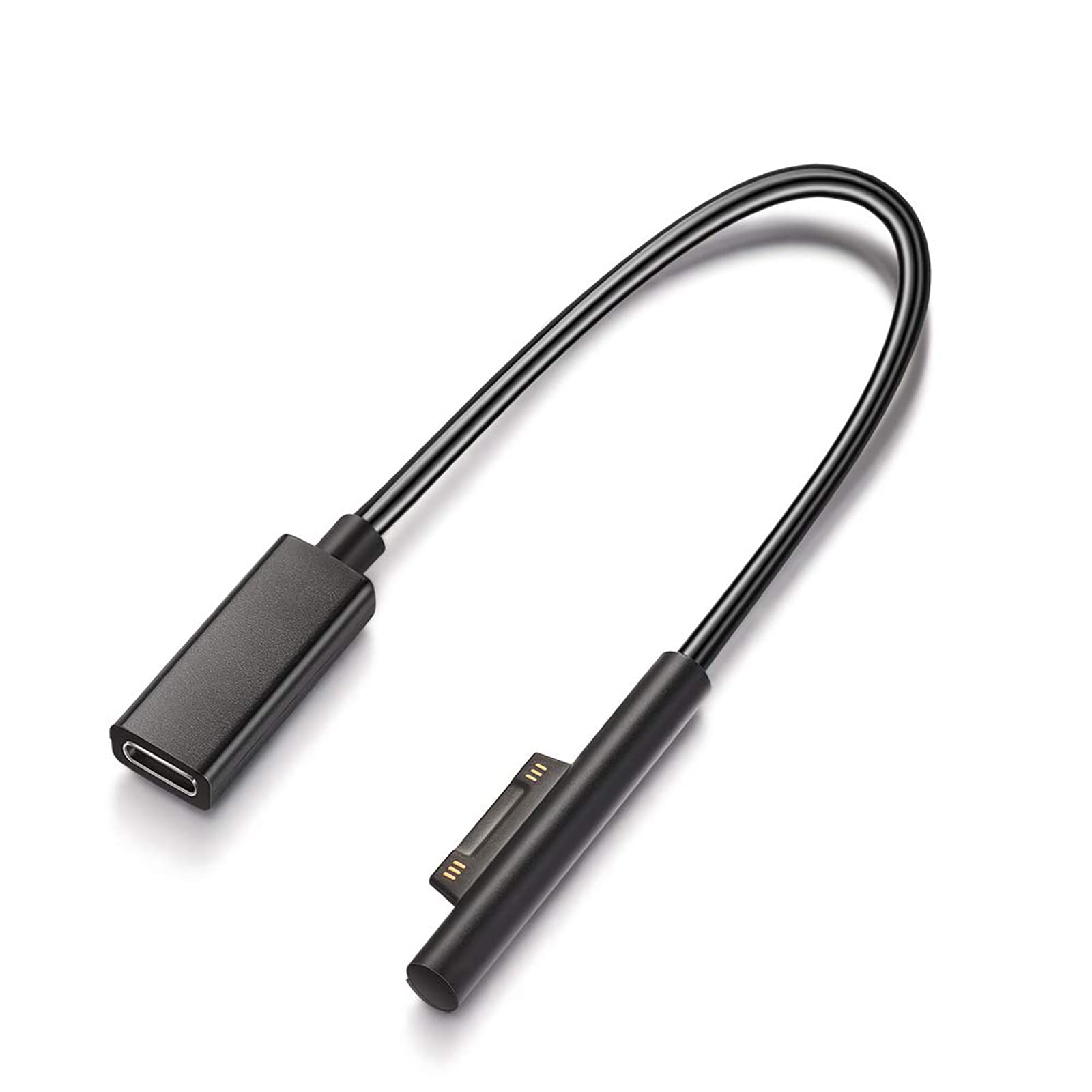 Photo 1 of Sisyphy Surface to USB C Charging Cable (Female USB-C, 20 cm), Compatible with Microsoft Surface Pro 7/6/5/4/3 Go3/2/1 Laptop4/3/2/1, Requires 45W 15V/3A USB-C Charger