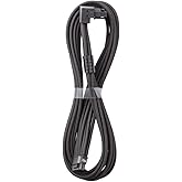 CableMod Pro ModFlex Universal 12V-2x6 PCIe Cable (Black, 16p to 16p, 90&deg;B) | Paracord Pro Series. 16-pin to 16-pin, 60cm. 12V-2x6 StealthSense connector. Any PSU with native 12V-2x6 output.