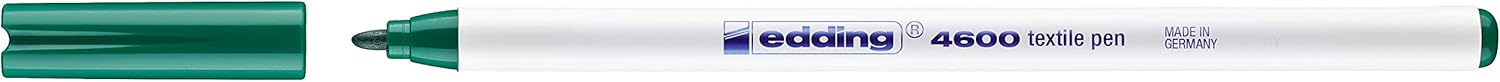 edding 4600 textile pen, black, red, blue, green, yellow, set of 5, round nib 1 mm - Image 4
