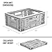 CleverMade CleverCrates Pro-Grade 15.8 Liter Collapsible Storage Bin/Container: Grated Wall Utility Basket/Tote, Grey