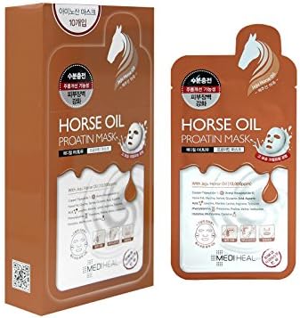 Mediheal HORSE OIL Proatin Mask 27ml ร 10 Pcs Strengthen skin barrier