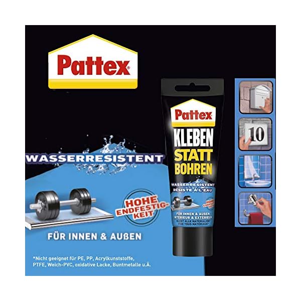 Pattex Montagekleber Kleben statt Bohren Wasserresistent, Kraftkleber für innen & außen, universell einsetzbarer… – Bild 4