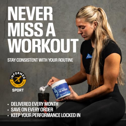 RAW Nutrition - Essential Pre - Chris Bumstead Pre Workout Formula, Sports Nutrition Pre-Workout Powders | Men & Womens Drink, Energy Powder for Working Out (Blue Raspberry)
