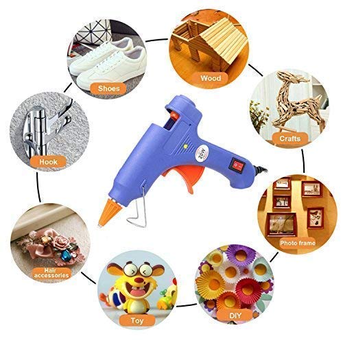 with 50pcs Glue Sticks & Bag, Mini Glue Gun Kit, 20W Hot Glue Gun Super Glue Gun for DIY, Handmade Craft, Sealing, Quick Repairs