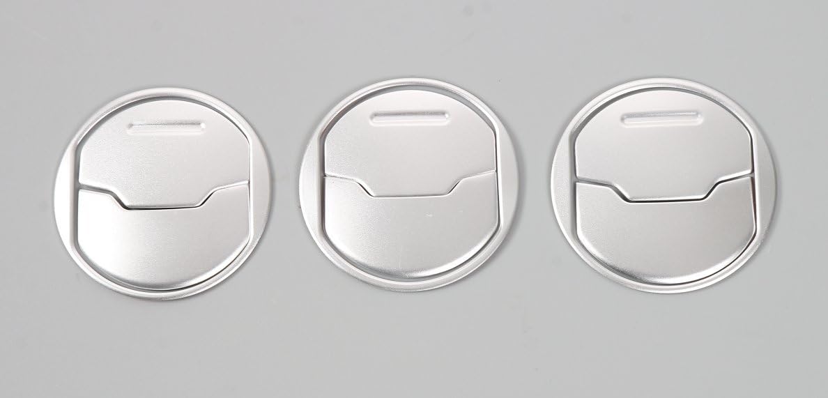 LVBAO Dash Kit Decoration Decal Frame Cover Trim for Ford Mustang LHD 2015-2018 (Central Air Vent Dashboard Frame Cover Trim, matt Silver Alu S3414)