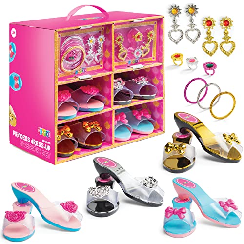 Play22 Princess Dress Up Shoes 18pc Princess Toys for Little