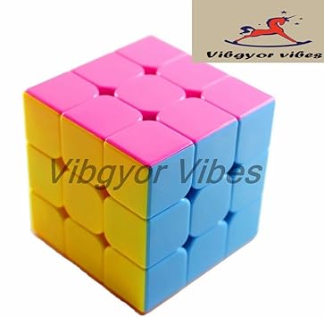 Vibgyor Vibes Puzzle Cube 3X3 stickerless Speed Cube Puzzle (Train Your Brain)