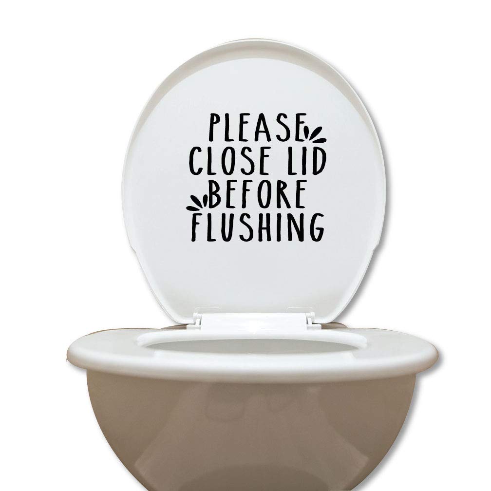 Farmhouse Styled Bathroom Toilet Lid "Please close lid