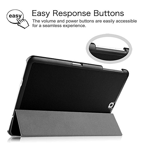 Fintie Samsung Galaxy Tab S2 9.7 Smart Shell Case - Ultra Slim Lightweight Stand Cover with Auto Sleep/Wake Feature for Samsung Galaxy Tab S2 9.7 Inch Tablet, Black