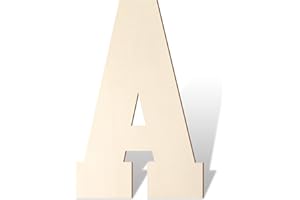 HOMENTHUS Large Wooden Letters 17 Inch, Big Wood Letters A Shape Cutout Alphabet Unfinished Vintage Sports Varsity Style Paintable Wooden Letters for Wall Decor Nursery Name Painting Crafts Party Room Decor