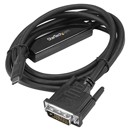 StarTech.com USB-C to DVI Cable - 6 ft / 2m - 1080p - 1920x1200 - USB-C DVI Monitor Cable - USB C Cable - Computer Monitor Cable