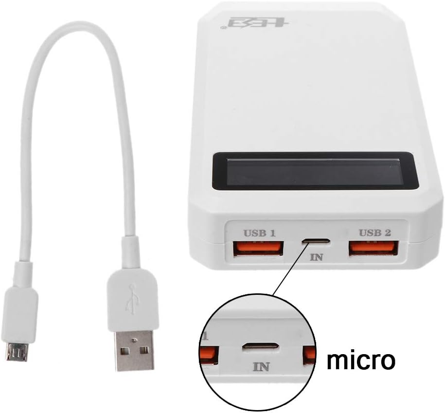 huiouer - Caja de Carga para teléfono móvil, Tableta, PC, 3 Pilas 18650: Amazon.es: Jardín