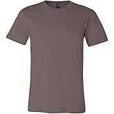 Bella Canvas Men's Taped Shoulders Crewneck T-Shirt, Pebble Brown, Medium