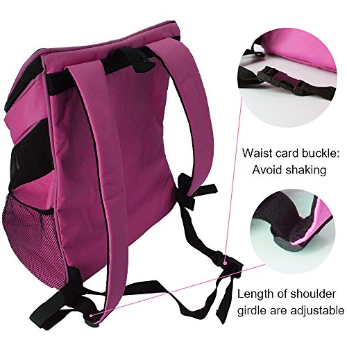 GAXmi Pet Carrier Backpack for Cats Small Dogs Portable Travel Bag Airline Approved Breathable Mesh Hands-free Adjustable Pet Holder Bag Lightweight Collapsible for Traveling Hiking Cycling - Thumbnail 4