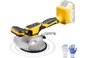 YORLPIKC Tile Vibration Tool,for Dewalt 20V Max Battery,Cordless Portable Tiler Vibrator Tool with 8 Adjustable Speed,Suction Cup,Digital Display,Floor,Tile,Wall,Thick Glass,Cordless Vibrator Tool