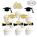 DIY Graduation Cupcake Toppers For Graduation Party Mini Cake Decorations Diploma class of Grad Cap Set 48 Pieces