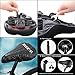 Gel Bike Seat Saddle, VICKMALL LED Taillight Leather Bike Seat with Dual Spring, Universal Bike Seat with 1 Seat Cover, 1 Phillips Screwdriver and 1 Mounting Wrench