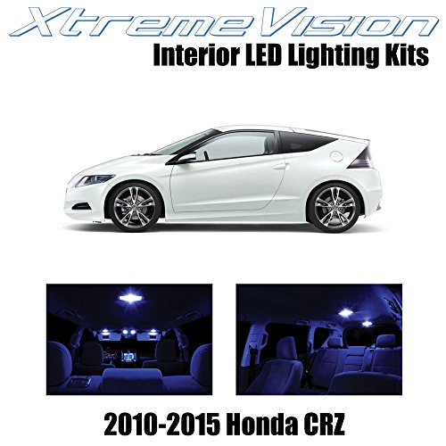 XtremeVision Honda CR-Z 2010-2015 (9 Pieces) Blue Premium Interior LED Kit Package + Installation Tool Tool
