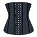 Atbuty Waist Trainer Cincher Corset Breathable Workout Hourglass Latex Body Shaper for Women (Black, 2X-Large)