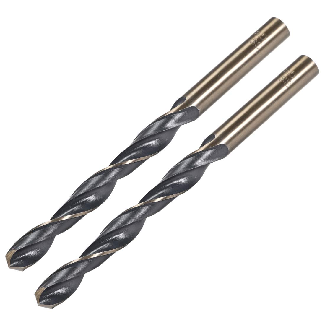 uxcell Straight Shank Twist Drill Bits 8.5mm High Speed Steel 4341 with 8.5mm Shank 2 Pcs for Stainless Steel Alloy Metal Plastic Wood