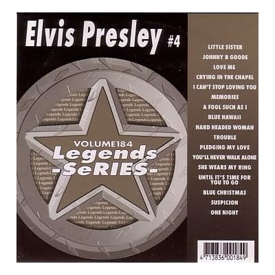 Buy Legends Karaoke Volume 184 Hits Of Elvis Presley 4 Cd G Online In Indonesia B000yjzxzo