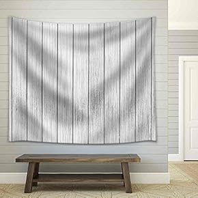 Black and White Wooden Background. - Fabric Wall Tapestry Home Decor - 51x60 inches