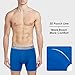 Mens Boxer Briefs Underwear Pack of 5 Men's Cotton Long Leg Boxer Briefs with Fly  Black/White/Gray/Red/Blue Medium / 33-35 Inches / 84-89 CM