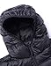 Puredown Women's Lightweight Packable Hooded Goose Down Jacket, Black