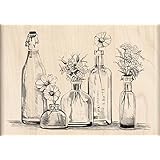 Inkadinkado Border Accent Wood Stamp - 3x3 Inch Corner Design For Card Making