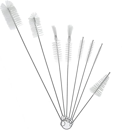 ZHIYE 8 Pcs Pipe Cleaning Brushes Set Long Nylon Drinking Straws Cleaner Bottle