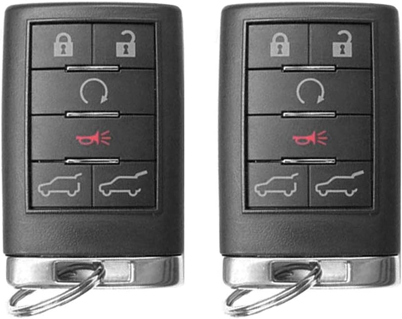 AKS Keys New Compatible with Cadillac Escalade Keyless Entry Remote OUC6000066 (2 Pack)