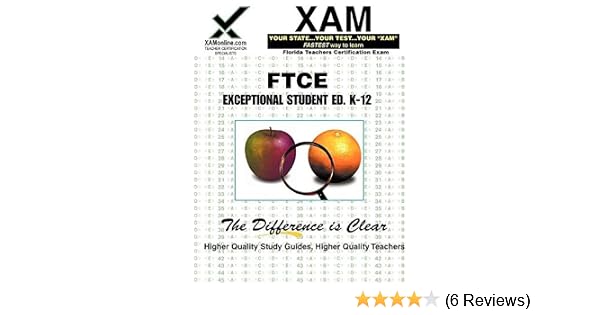 Amazon Com Ftce Exceptional Student Education K 12 Xam Ftce