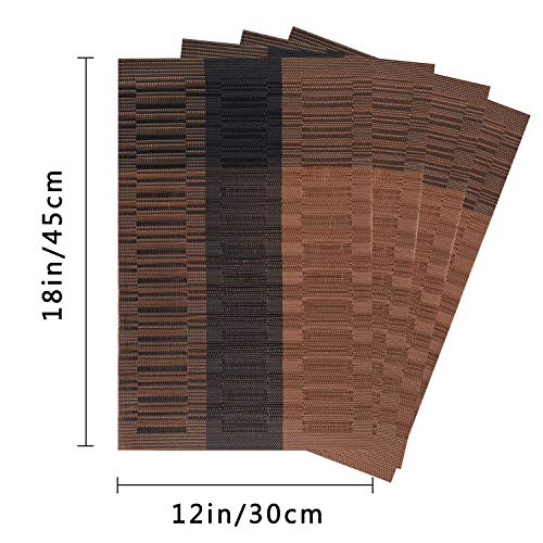 Top Finel Placemats for Dining Table,PVC Table Mats Set of 4,Place Mats