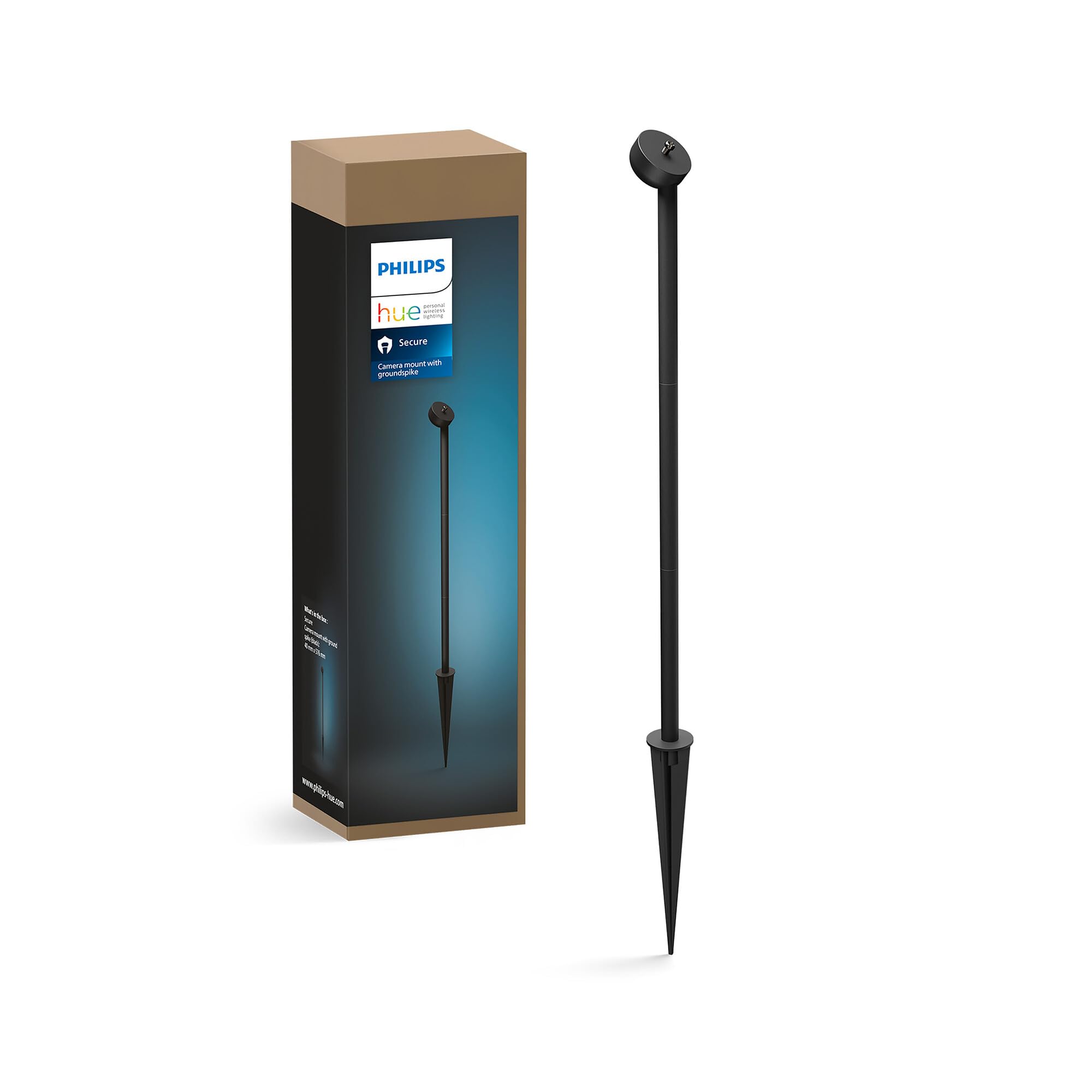 Philips Hue Security Camera Mount ground spike, Black