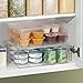 mDesign Plastic Kitchen Pantry and Fridge Storage Organizer Box Containers with Hinged Lid for Shelves or Cabinets, Holds Food, Snacks, Seasoning, Condiments, Utensils, Ligne Collection, 2 Pack, Clear