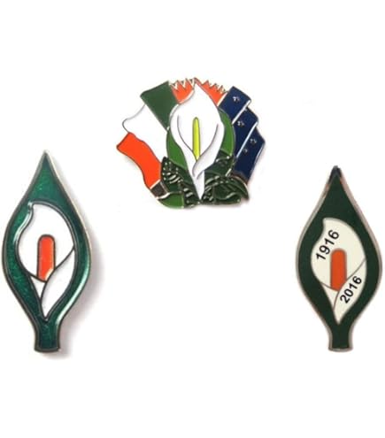 Irish Ireland Easter Lily Pin Badge - Collectors Limited