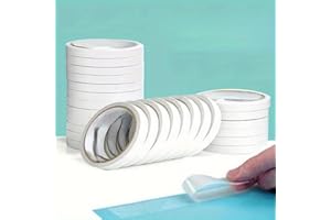 6 Rolls Double-Sided Tape/Strong Adhesive Tape/Transparent Tape Strips for Arts, Crafts, Card Making, Scrapbooking/Wood Surfa