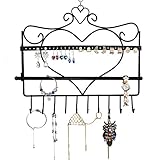 Rbenxia Wall Mount Heart Shape Jewelry Organizer Hanging Earring Holder Necklace Jewelry Display Stand Rack (Kitchen)