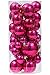 Sea Team Classic Various Sizes Barrel Plating Glaze Finish Solid Color Christmas Balls Ornaments Set Multicolor-choice Festive Hanging Ornaments in Size of 1.57