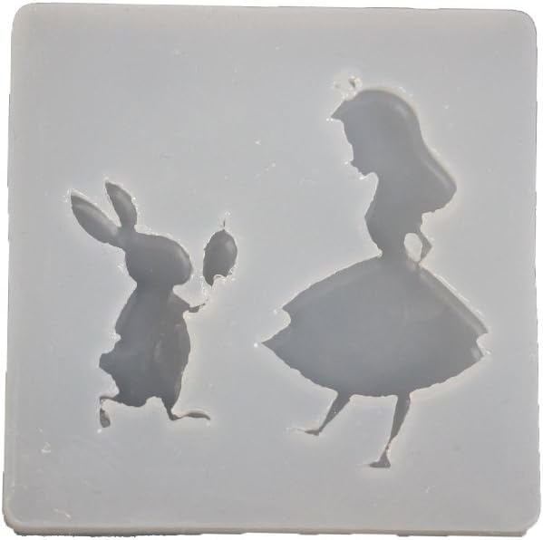 Amazon Co Jp 1個 アリスとウサギ型 シリコンモールド レジンクラフト ホビー