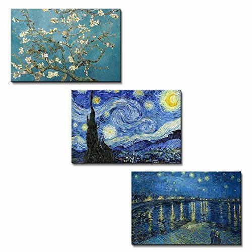 Sponsored Ad - PAPER PLANE DESIGN Starinight Van Gogh Unframed Poster set of 3 Size (12 x 18 Inches) (F)