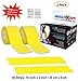 Yellow 2-Pack Kinesiology Recovery Tape Precut Roll - Sports Athletic Injury Therapy Support - Elastic Breathable Cotton Water Resistant Strong Adhesive - Tendon Joint Ligament Muscle Pain Relief