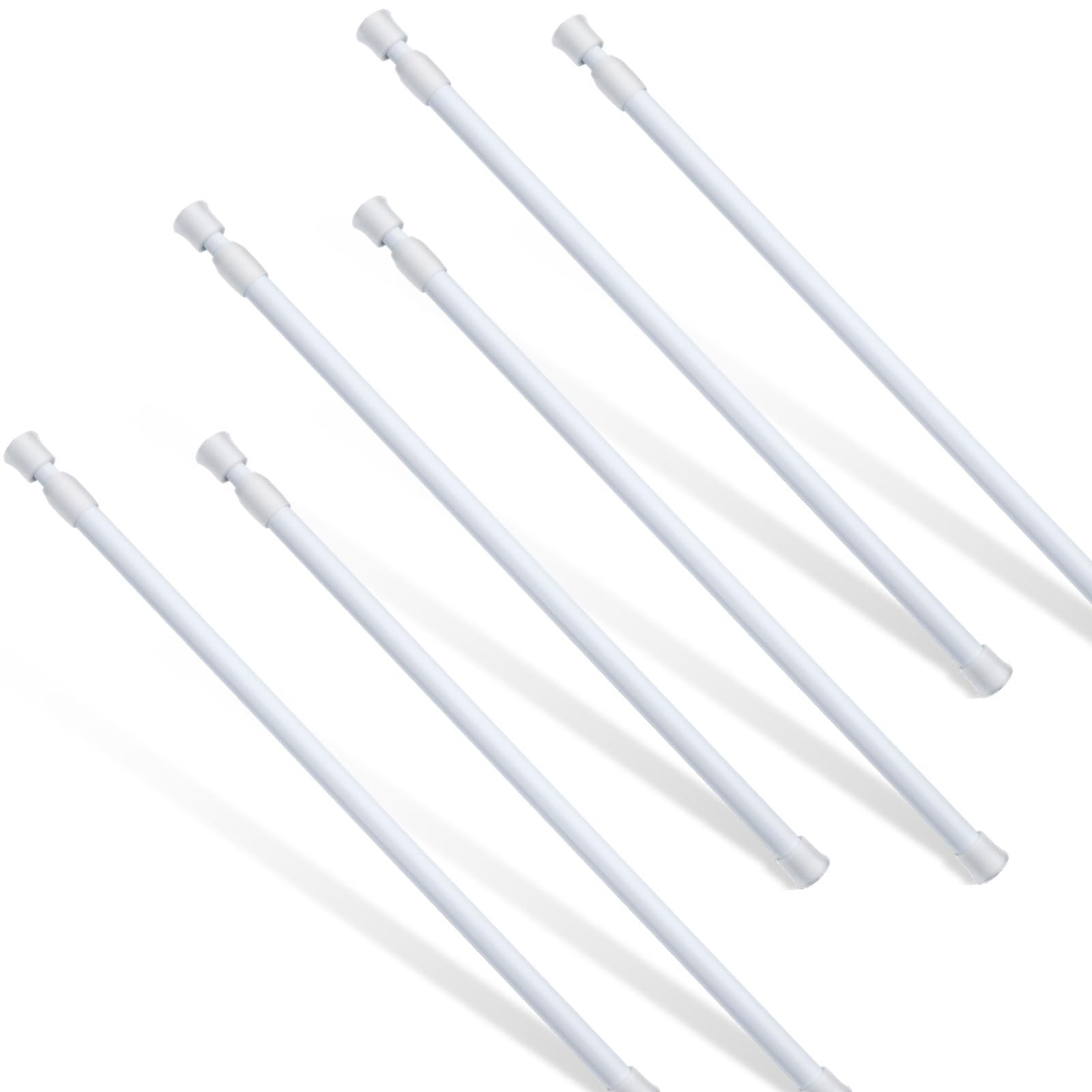 6pcs Window Security Bars, Adjustable Sliding Door Security Lock Bar Fixed Window Guard Door Security Devices Window Guards for Children Safety Patio Door Anti-Lift (White)