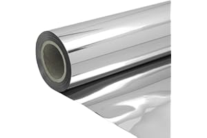 ANMINY 3.3x32.8ft Aisle Runner Mirror Rugs Roll Double Sided Bright Reflective Decorative Carpet for Romantic Wedding Birthday Graduation Party Ceremony Event Home Indoor Decor - Silver