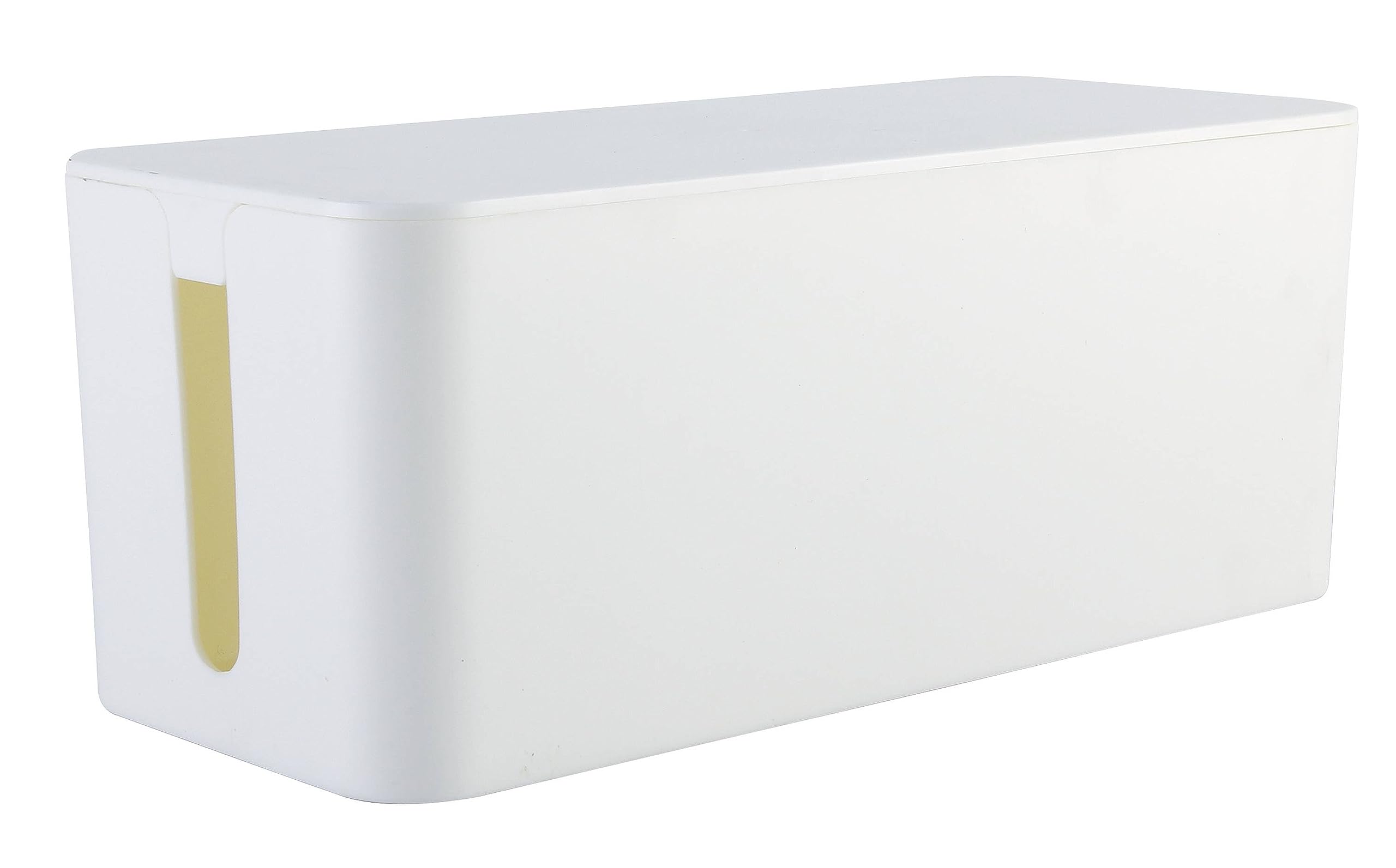 RICOO Cable Tidy Box, Z3201-W Ultimate Cable Box Organiser and Extension Lead Cover, Wire Organiser Box for Safe Cord Management, Tidy Box for Home and Office, 32cm x 13,5cm x 12,7cm, White