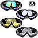 Peicees 4 Pack Ski Goggles Winter Snowboard Adjustable UV 400 Protective Motorcycle Snow Goggles Outdoor Sports Tactical Glasses Dustproof Military Sunglasses for Kids Boys Girls Youth Men Women
