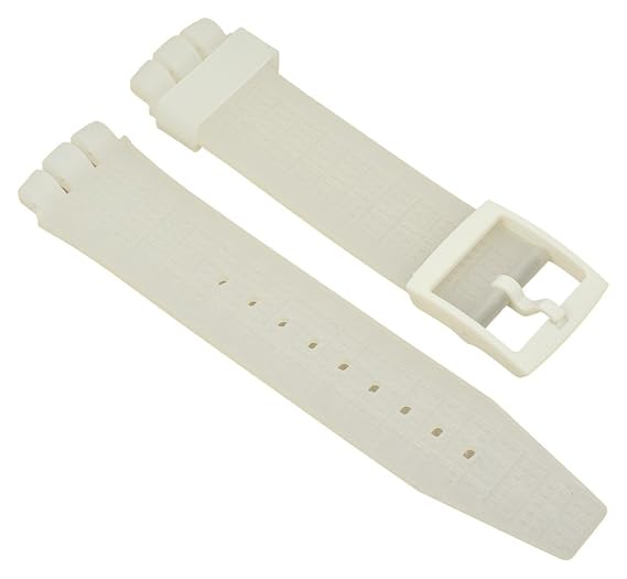 Minott Ersatzband Uhrenarmband Silikon Band Weiß Transparent passend zu Swatch Irony 21 mm 27185